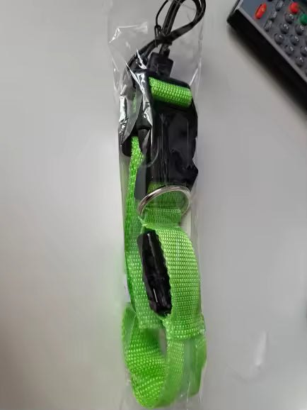 Collier lumineux vert dans son emballage