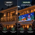 Antes y después: un balcón común transformado con la cortina de luces LED animadas La Nocte