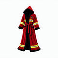 Bata térmica La Nocte, estilo Sherpa rojo y negro